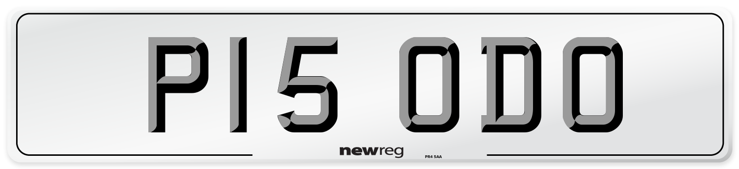 P15 ODO Number Plate from New Reg